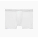 Boxer logot ceinture lastique - blanc calvin klein underwear en coton