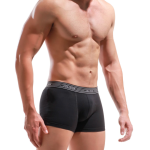 Boxer noir en coton