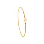 Bracelet acier dor motif croix avec diamant noir 1 mm