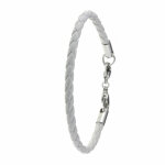 Bracelet façon cuir blanc pour charms perles par sc crystal Bracelet façon cuir blanc pour charms perles par sc crystal