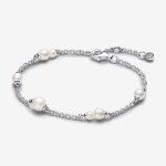 Bracelet femme en argent sterling avec perle et zircone pandora timeless
