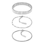 Bracelet femme calvin klein bijoux ck stacked - 35000837 acier argent Bracelet femme calvin klein bijoux ck stacked - 35000837 acier argent