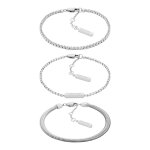 Bracelet femme calvin klein bijoux ck trio - 35000796 acier argent