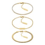 Bracelet femme calvin klein bijoux ck trio - 35000797 acier dor