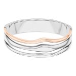 Bracelet femme calvin klein bijoux ck wavy sculptural - 35000649 acier dor rose