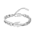 Bracelet femme lacoste crocodile - 2040373 acier argent