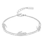 Bracelet femme lacoste crocodile - 2040471 acier argent