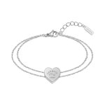 Bracelet femme lacoste love my croc - 2040396 acier argent