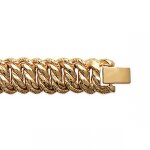 Bracelet femme maille amricaine plaqu or - yzyyy0zu