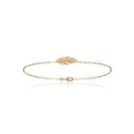 Bracelet femme fantaisie plume plaqu or maison de la bijouterie uyz353zv