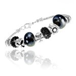Bracelet femme so charm - b1144 - noir - bracelet perle noir