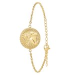 Bracelet femme so charm - b2980 - dore - bracelet mdaille dore