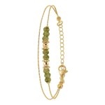 Bracelet femme so charm - b4174 - vert - bracelet mode dor