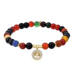 Bracelet femme so charm - b4180 - multicolor - dore - bracelet arbre de vie