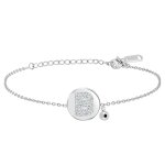 Bracelet femme so charm - bd2693 - argent - b - diamant - bracelet argent� lettre