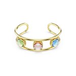 Bracelet femme swarovski chroma - 572164 plaqu or vert