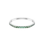 Bracelet femme swarovski matrix - 570811 m�tal rhodi� vert