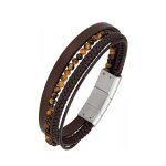 Bracelet homme all blacks 682151 - cuir marron