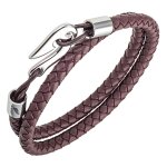 Bracelet homme all blacks bijoux - 682451 acier et cuir