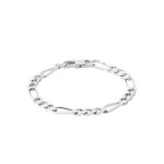 Bracelet homme chaine figaro 1 - 3 6mm argent maison de la bijouterie z33y00yz