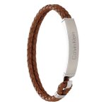 Bracelet homme calvin klein bijoux - 35000405 cuir, acier marron