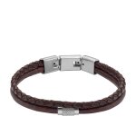 Bracelet homme fossil bijoux - jf04702040 - cuir, acier marron Bracelet homme fossil bijoux - jf04702040 - cuir, acier marron