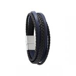 Bracelet homme jourdan rc032h - byron - cuir noir
