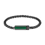 Bracelet homme lacoste spelt - 2040339 acier noir ajustable circonference interieure 190 mm