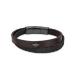 Bracelet homme police bijoux hardware - cuir marron Bracelet homme police bijoux hardware - cuir marron