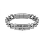 Bracelet homme police bijoux vigor - acier argent Bracelet homme police bijoux vigor - acier argent