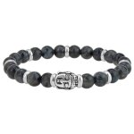 Bracelet homme so charm - b4281 - gris - bracelet mode noir