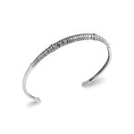 Bracelet jonc ouvert fantaisie homme argent maison de la bijouterie vyzwv06y