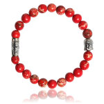 Bracelet lauren steven design ml056 - bracelet en pierre naturelle pierre impriale rouge lauren steven ...