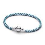 Bracelet maille serpent cordon bleu 593816c01 Bracelet maille serpent cordon bleu 593816c01