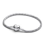 Bracelet maille serpent facette fermoir c?ur