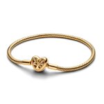 Bracelet maille serpent fermoir c?ur arbre de vie