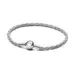 Bracelet maille serpent torsadée fermoir pandora rond Bracelet maille serpent torsadée fermoir pandora rond