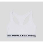 Bralette sans armatures logot�e - blanc - karl lagerfeld
