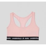 Bralette sans armatures logot�e - rose - karl lagerfeld