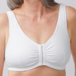 Brassi�re blanc - post op�ratoire avec poches - sans armatures en coton