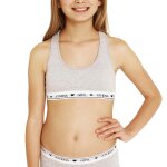 Brassière à coques amovibles fille coton ultra doux girl by gris Brassière à coques amovibles fille coton ultra doux girl by gris