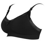 Brassiere de grossesse et d'allaitement sans armatures - noir en viscose
