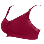 Brassiere de grossesse et d'allaitement sans armatures - rouge en viscose
