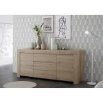 Buffet 2 portes et 3 tiroirs en bois firenze dcor chene