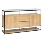 Buffet 2 portes aldea métal et bois beige Buffet 2 portes aldea métal et bois beige