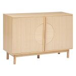 Buffet 2 portes arden en placage frêne 119x40cm Buffet 2 portes arden en placage frêne 119x40cm