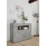Buffet 2 portes battantes urbino gris ciment