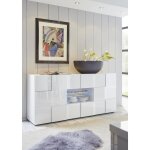 Buffet 2 portes et 2 tiroirs dama laqué blanc brillant Buffet 2 portes et 2 tiroirs dama laqué blanc brillant