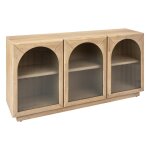 Buffet 3 portes en verre lousada acacia