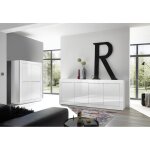 Buffet 4 portes basic laqué blanc brillant Buffet 4 portes basic laqué blanc brillant